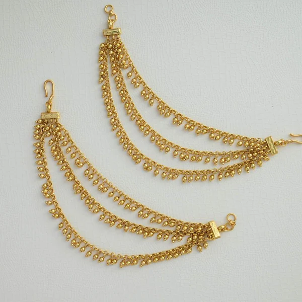 Gold ball Earchain